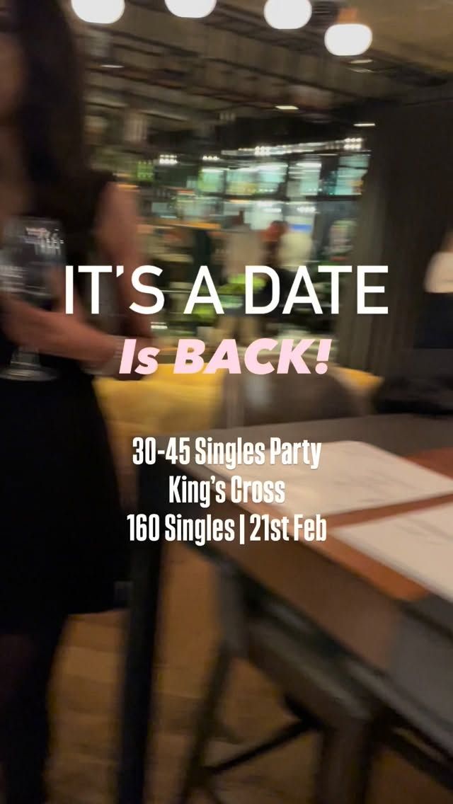 We’re back — and King’s Cross is calling. ✨

Our 30–45 Singles Party returns on 21 February with 160 guests, great vibes, and real-life connection at its best.

If you’re done with swiping and ready to meet people properly, this one’s for you.

🎟️ Book via the link in our bio
📍 King’s Cross

#ItsADate
#SinglesParty
#DatingInLondon
#KingsCross
#Over30Dating